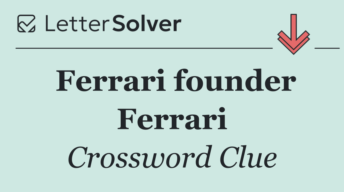 Ferrari founder Ferrari