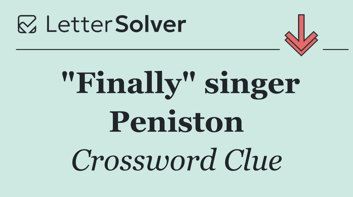 "Finally" singer Peniston