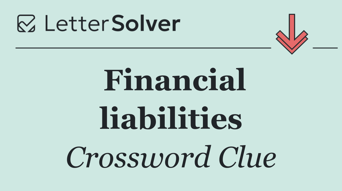 Financial liabilities