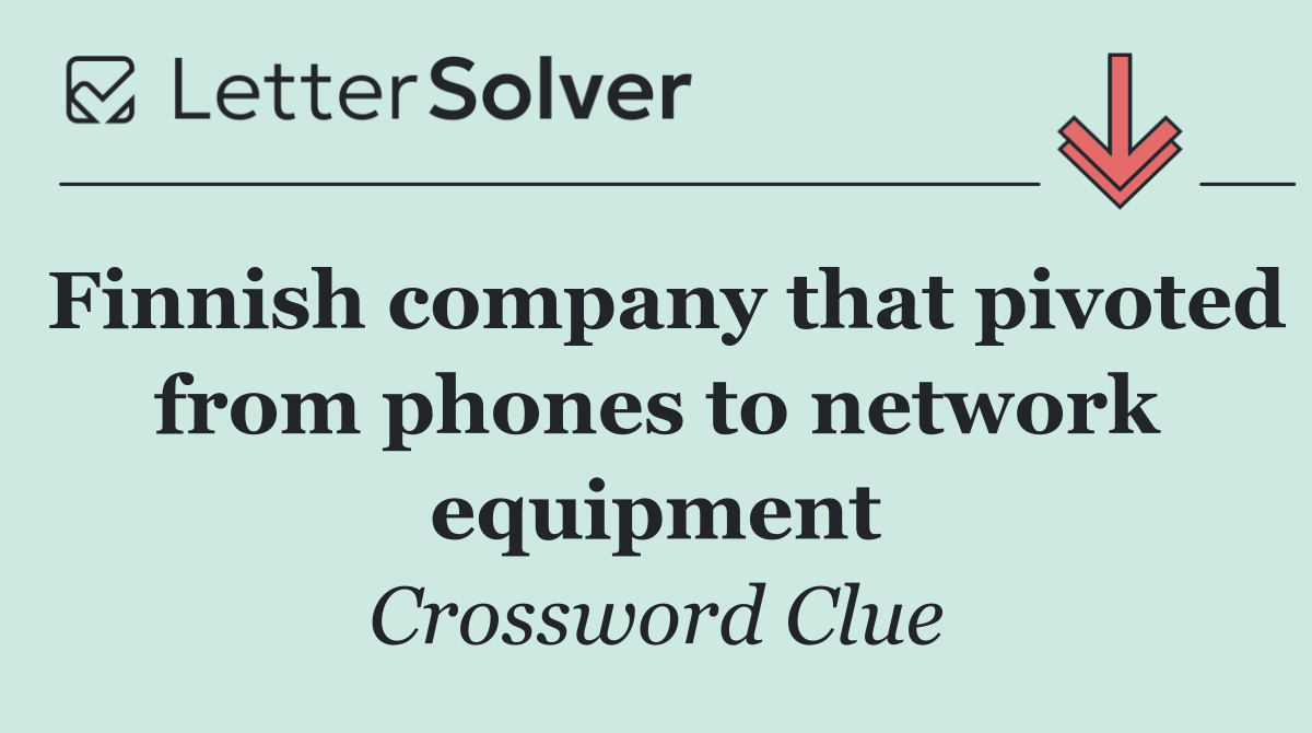 Finnish company that pivoted from phones to network equipment