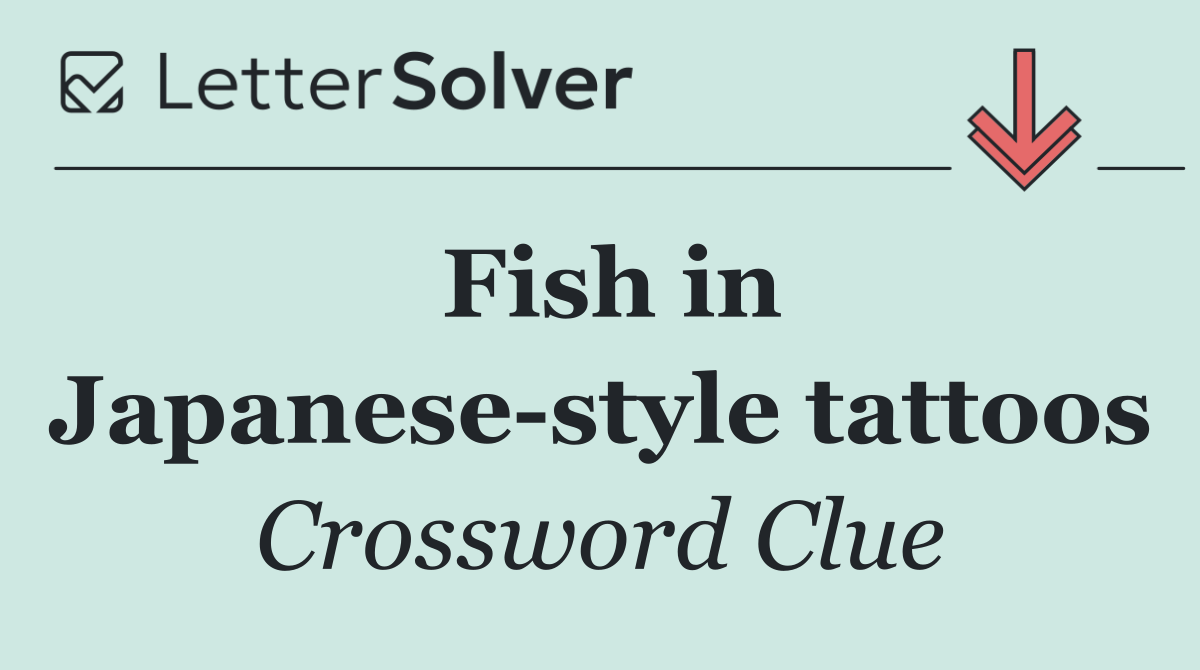 Fish in Japanese style tattoos