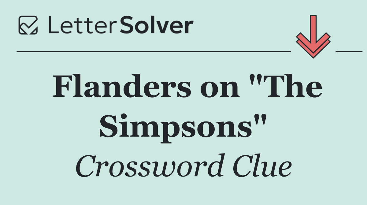 Flanders on "The Simpsons"