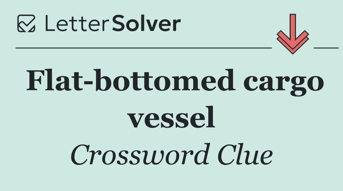 Flat bottomed cargo vessel