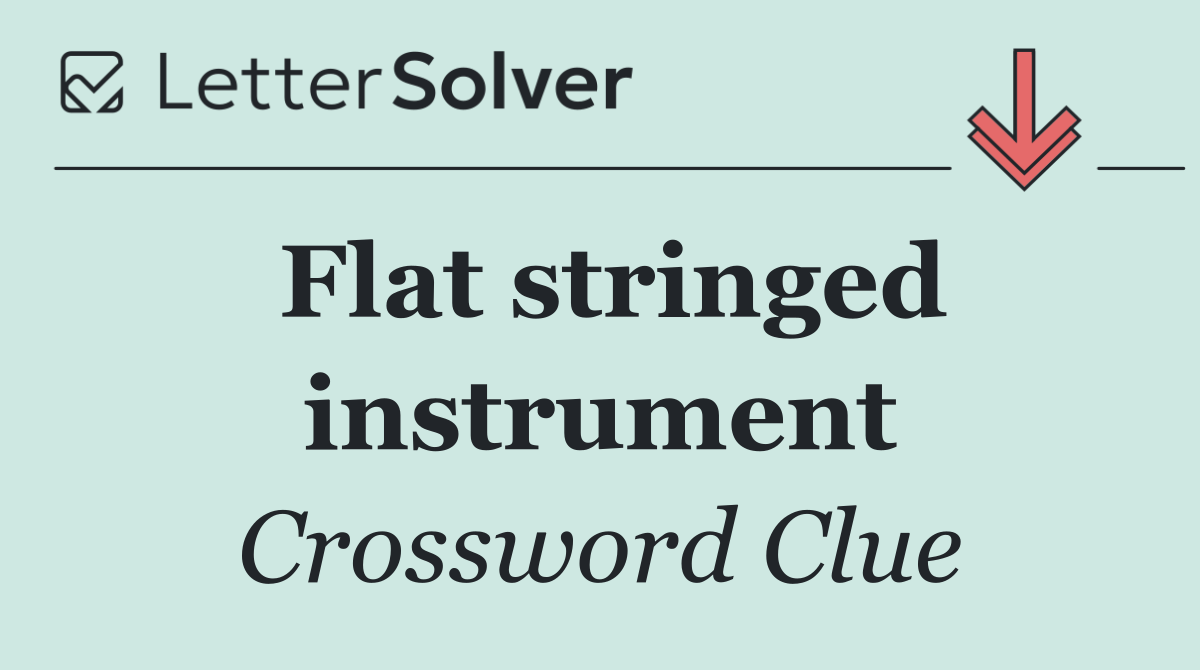 Flat stringed instrument