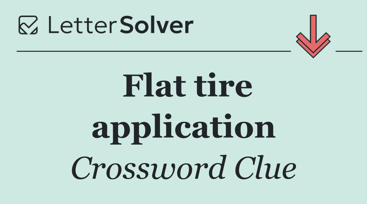 Flat tire application