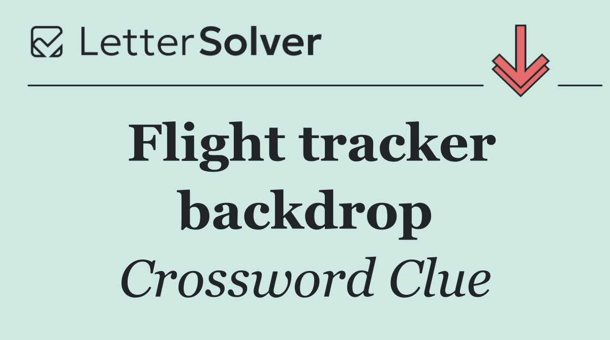 Flight tracker backdrop