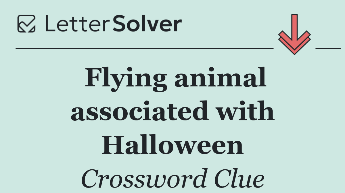 Flying animal associated with Halloween