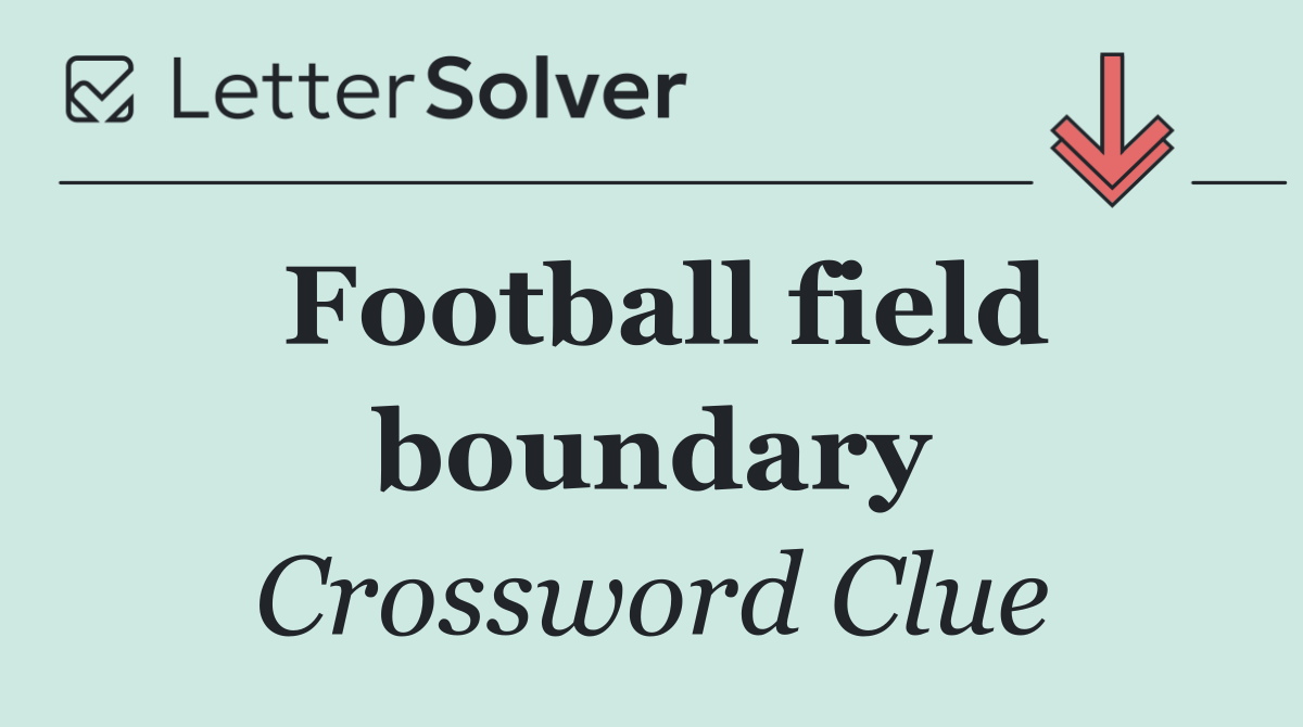 Football field boundary