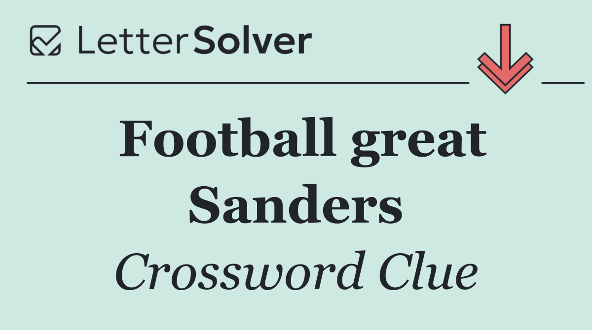 Football great Sanders