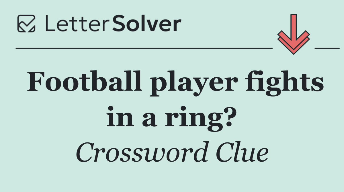 Football player fights in a ring?