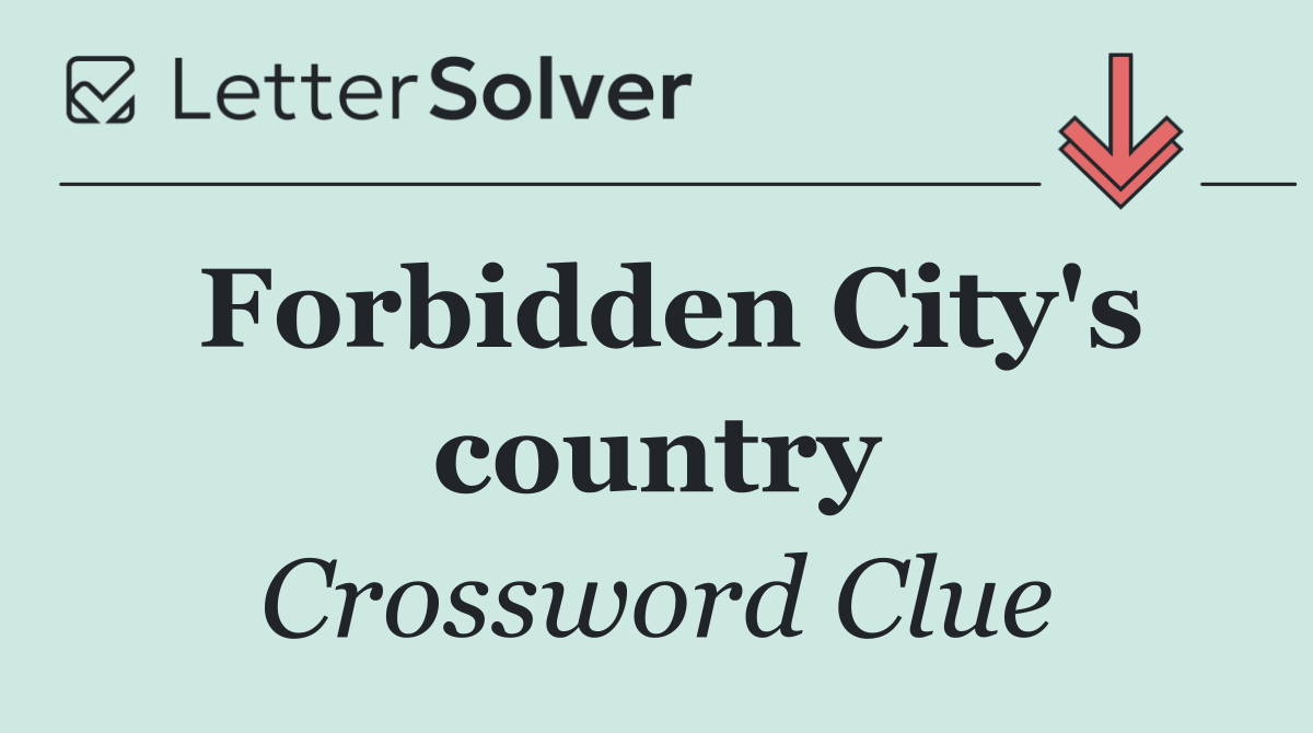 Forbidden City's country