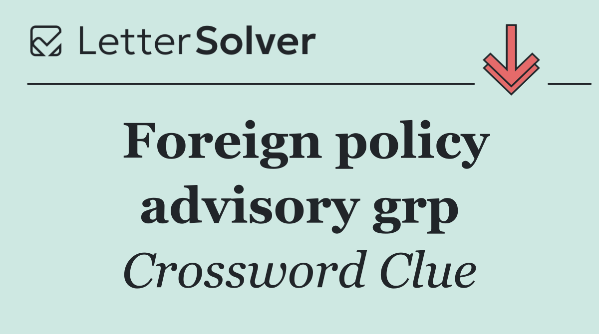Foreign policy advisory grp