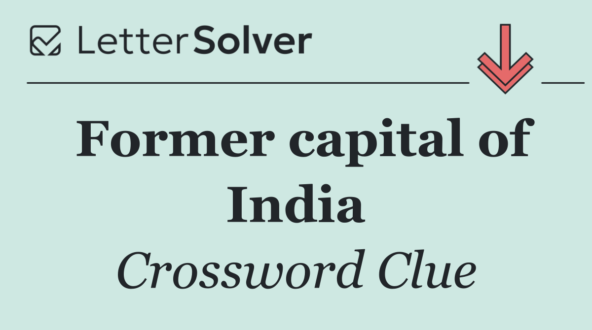 Former capital of India