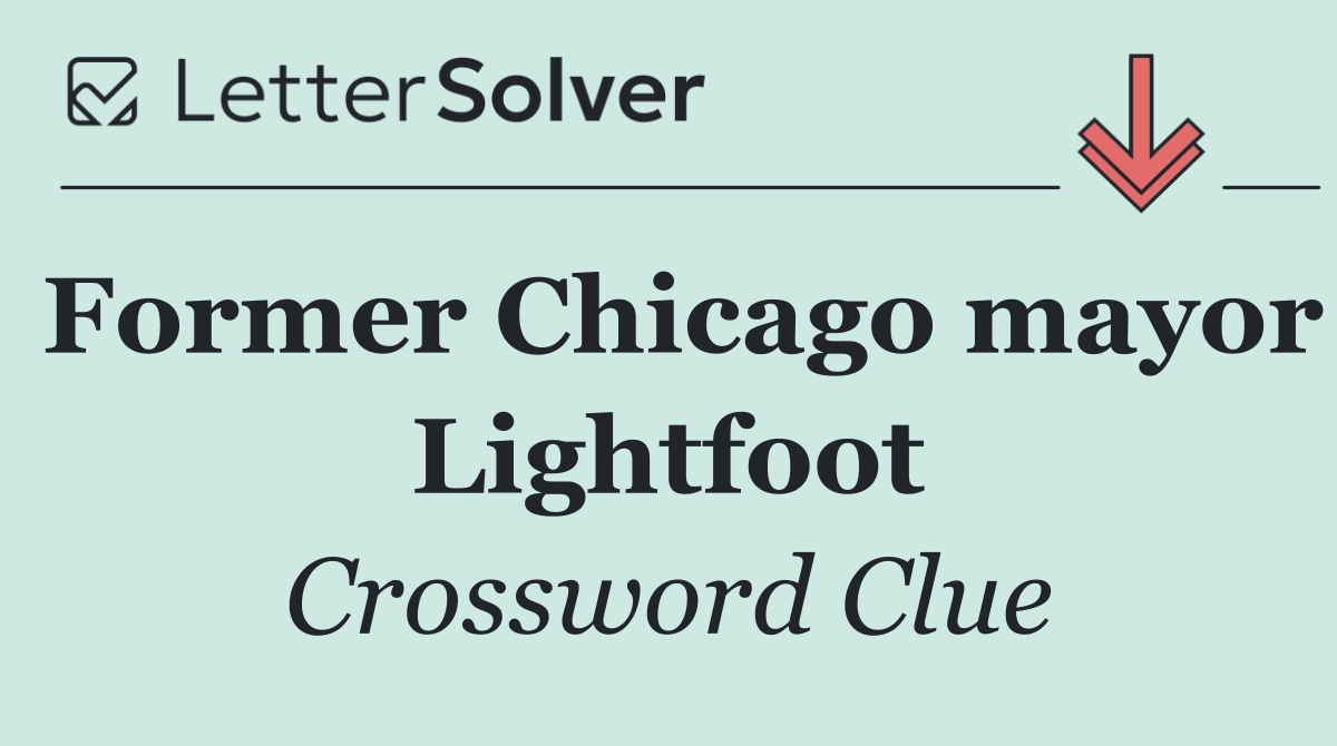 Former Chicago mayor Lightfoot