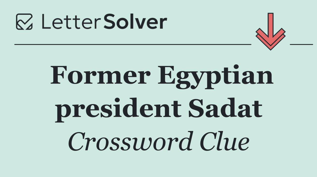Former Egyptian president Sadat