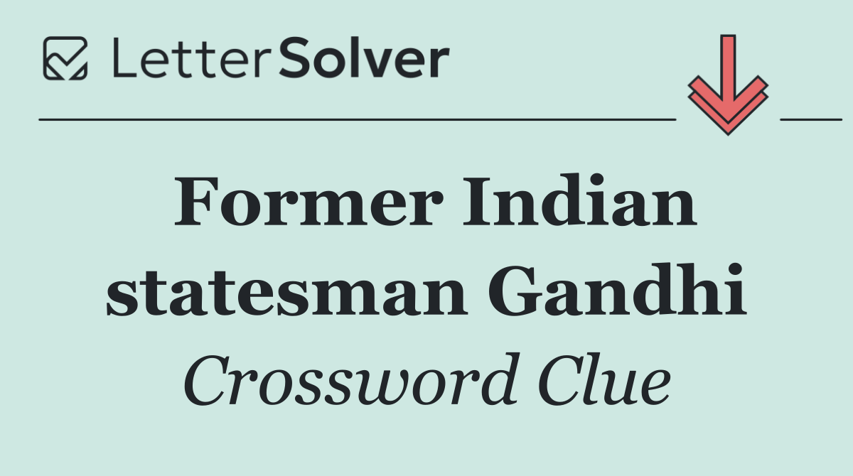 Former Indian statesman Gandhi