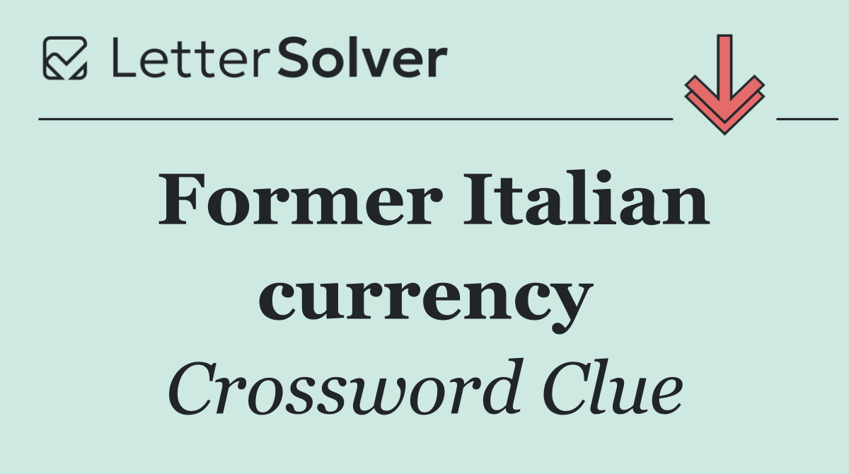 Former Italian currency