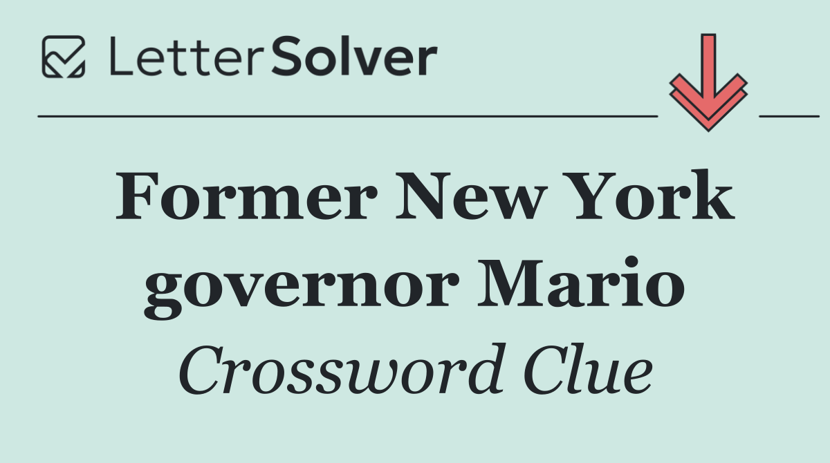 Former New York governor Mario