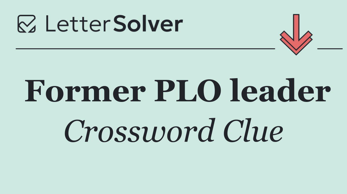 Former PLO leader