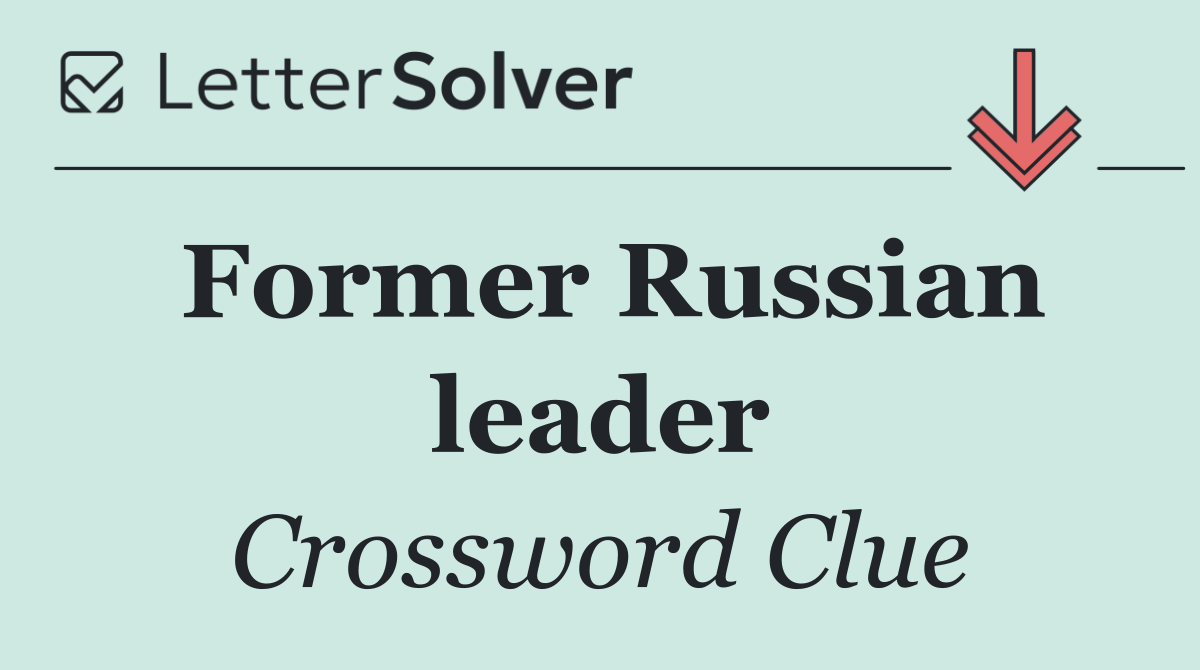 Former Russian leader