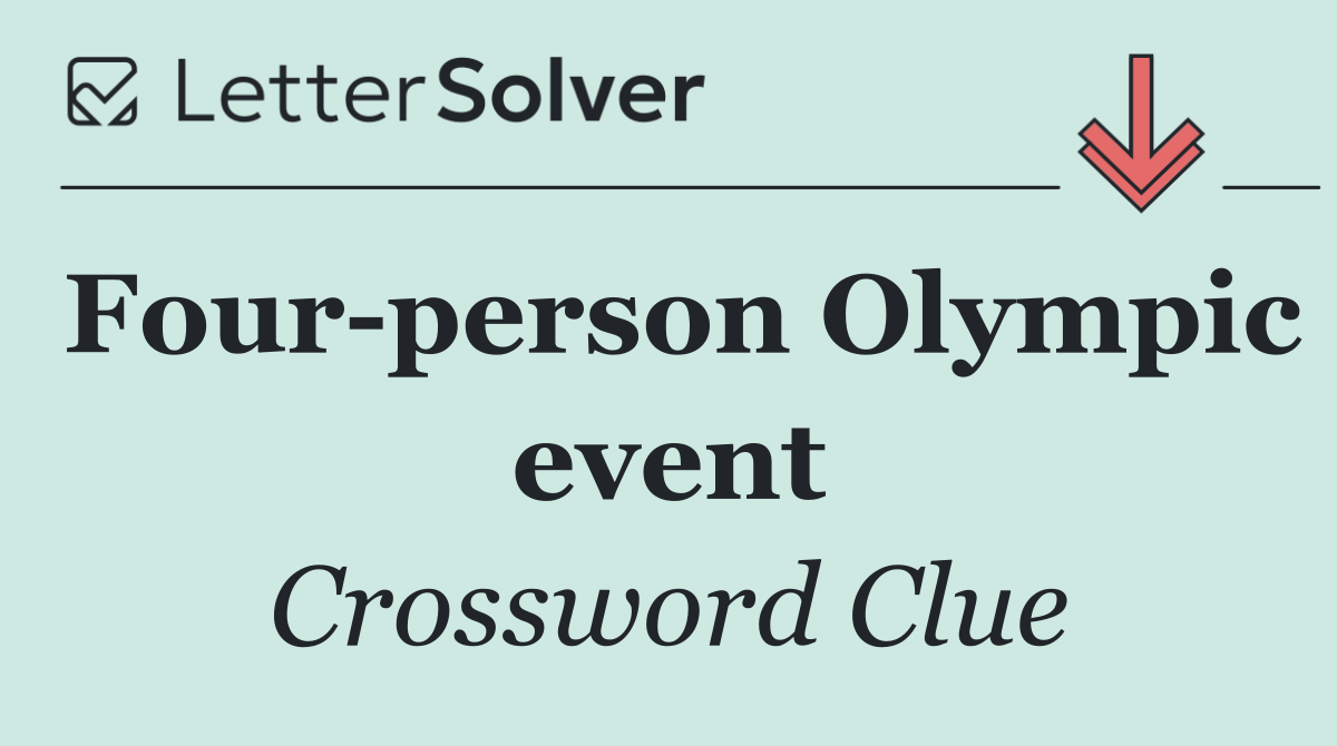 Four person Olympic event