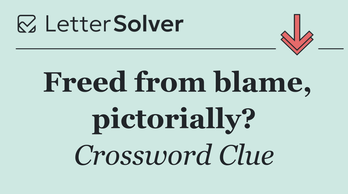 Freed from blame, pictorially?