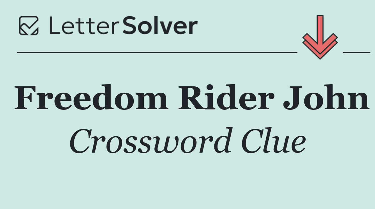 Freedom Rider John