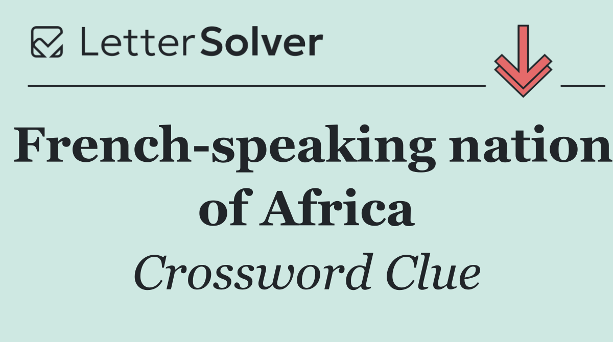 French speaking nation of Africa