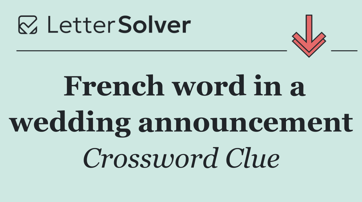 French word in a wedding announcement