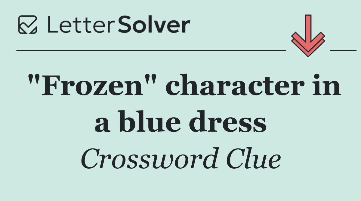 "Frozen" character in a blue dress
