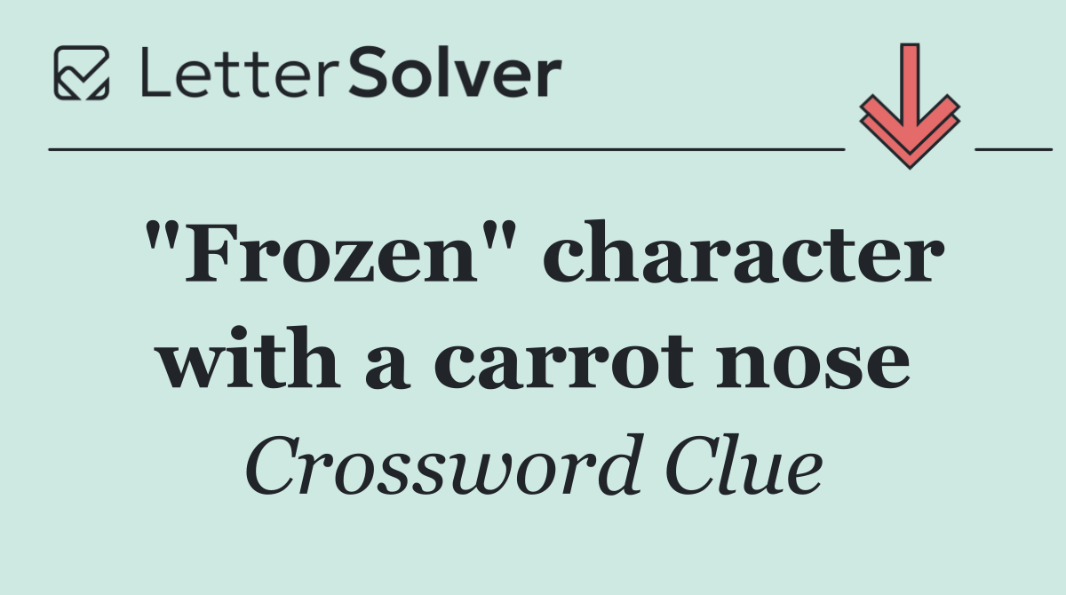 "Frozen" character with a carrot nose