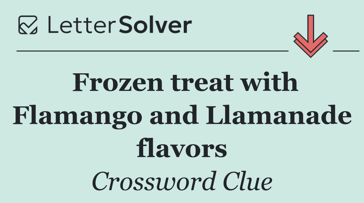 Frozen treat with Flamango and Llamanade flavors