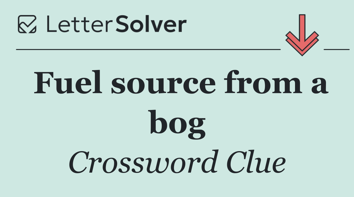 Fuel source from a bog