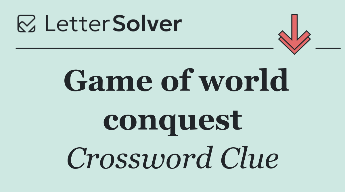 Game of world conquest