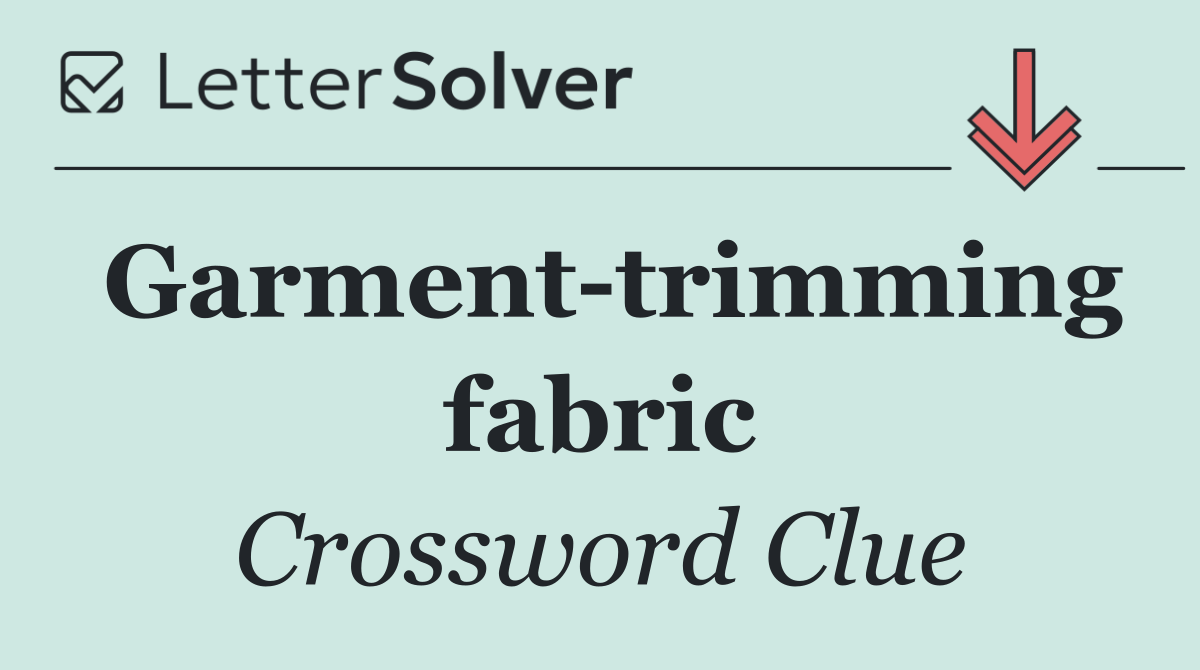 Garment trimming fabric
