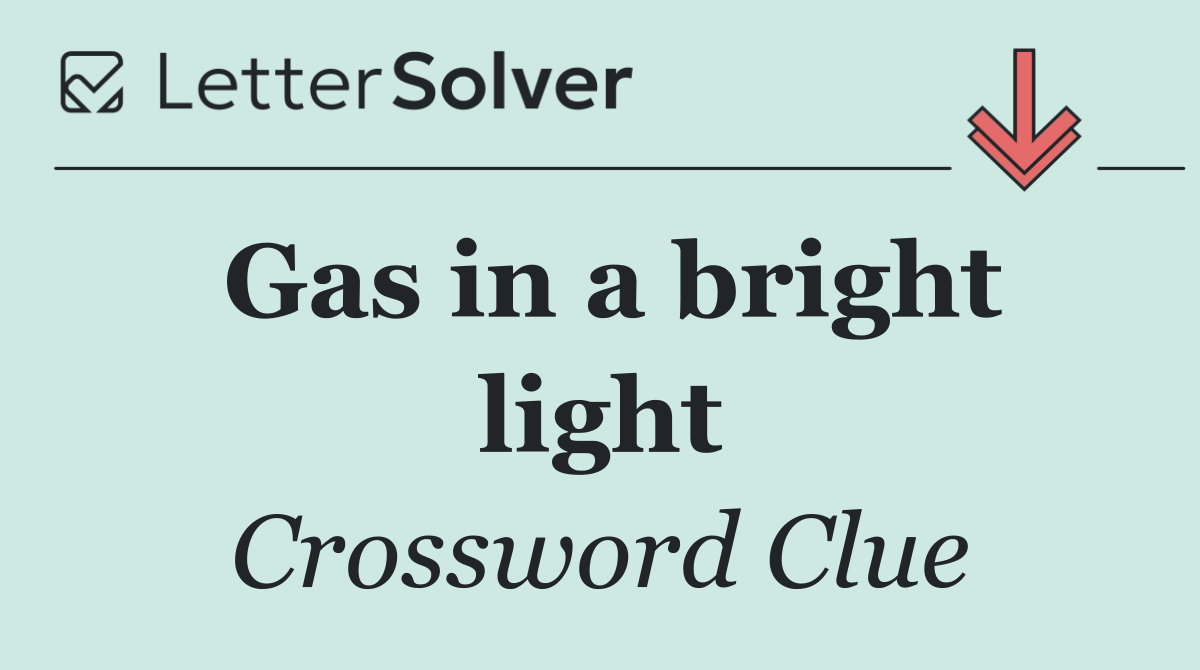 Gas in a bright light