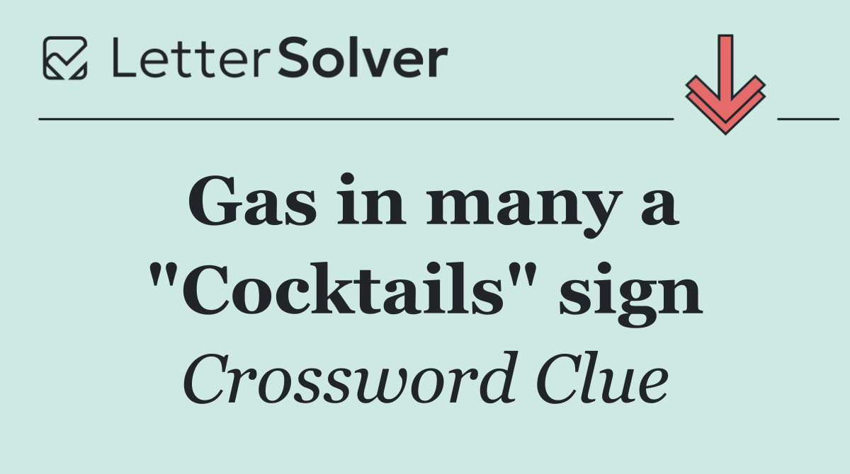 Gas in many a "Cocktails" sign