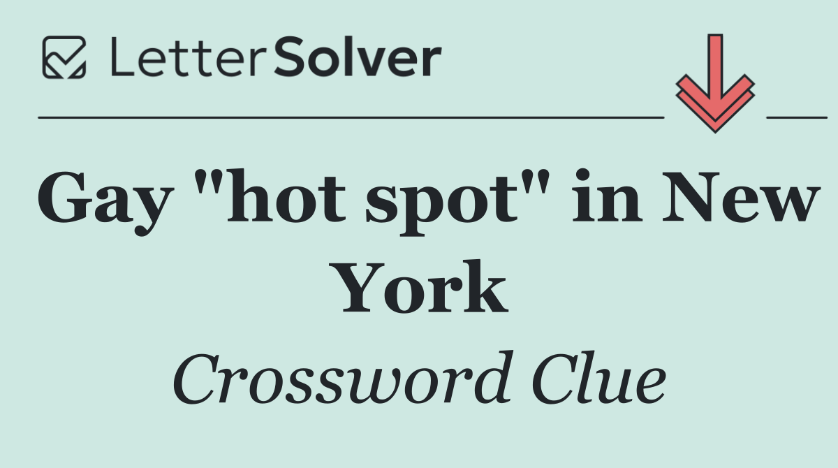 Gay "hot spot" in New York