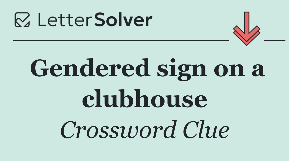 Gendered sign on a clubhouse