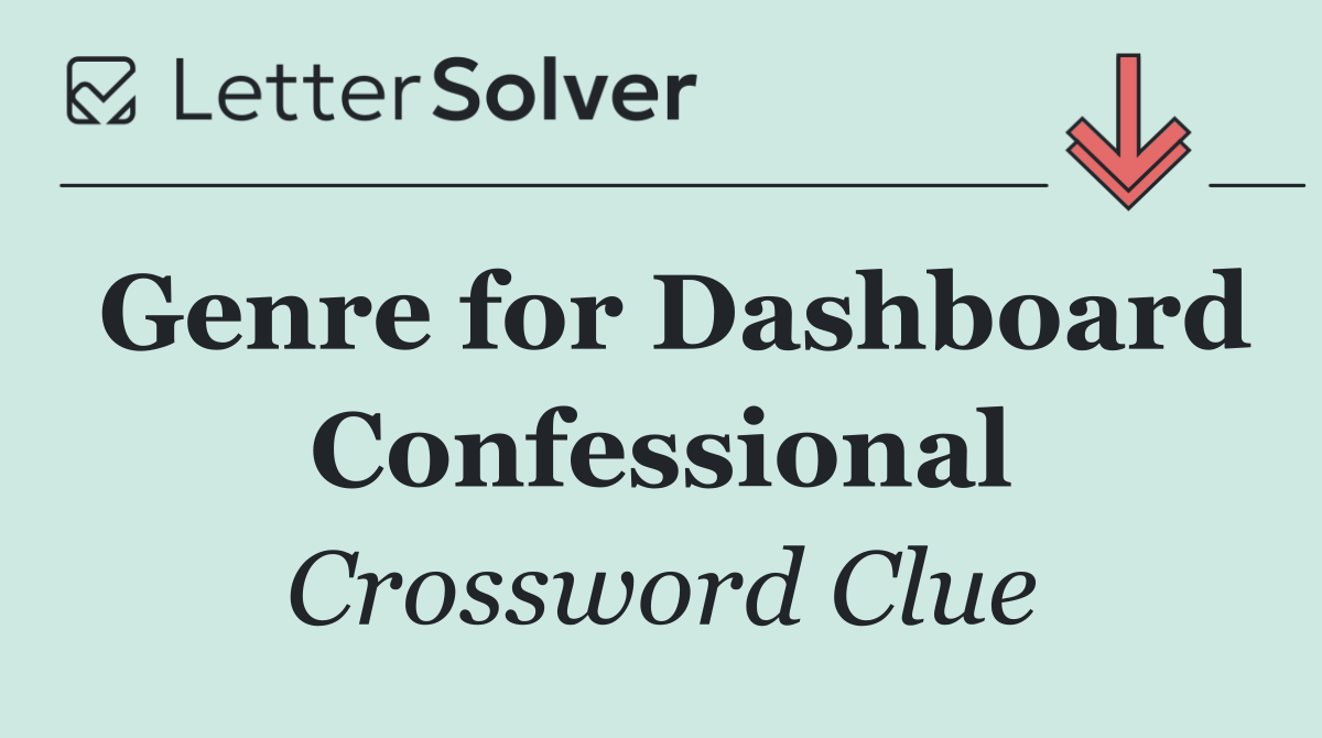 Genre for Dashboard Confessional