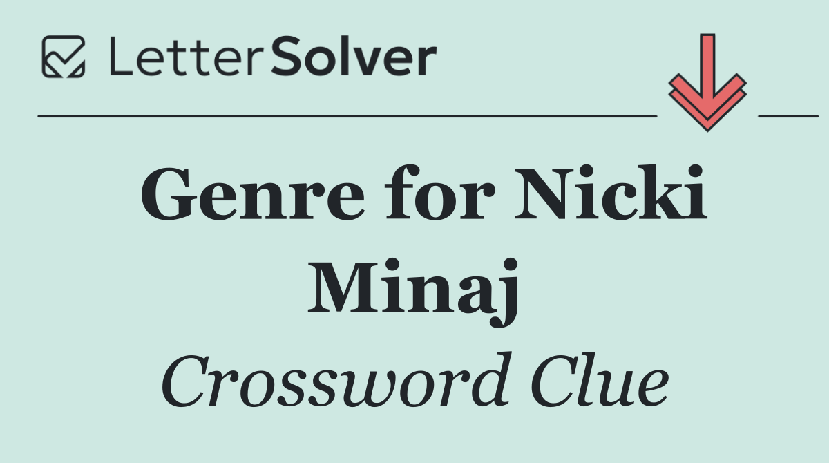 Genre for Nicki Minaj