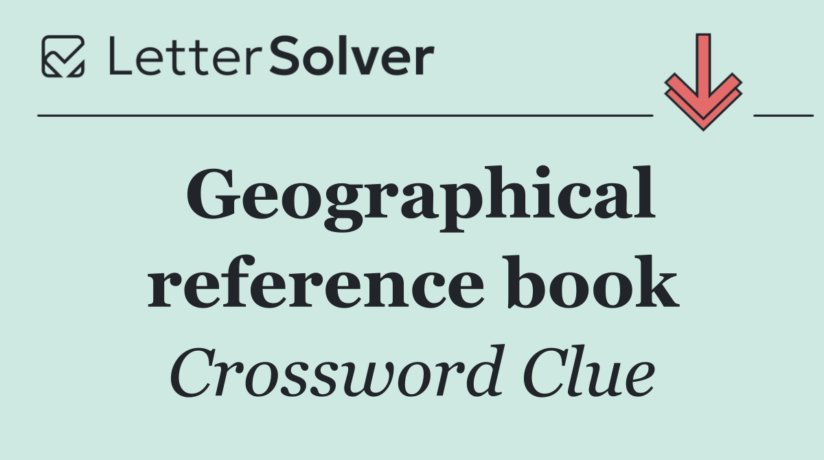 Geographical reference book