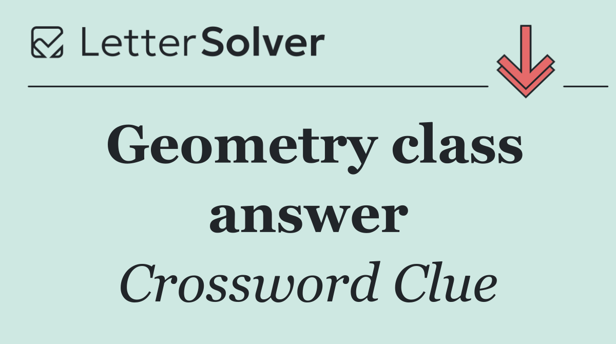 Geometry class answer
