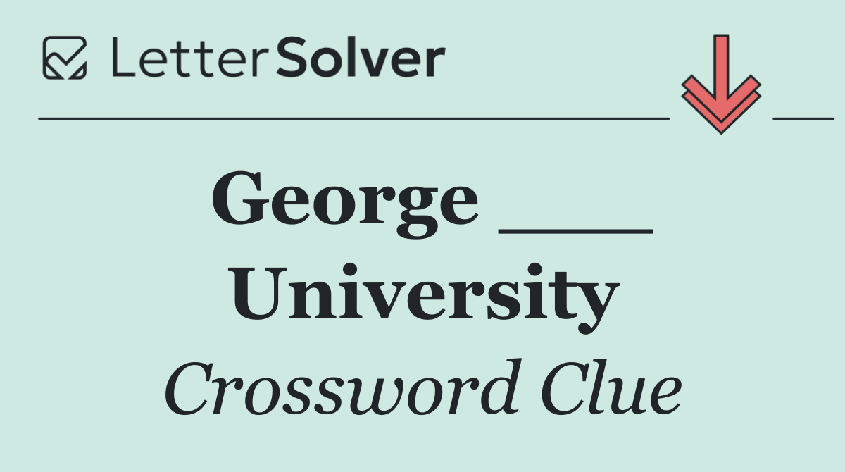 George ___ University