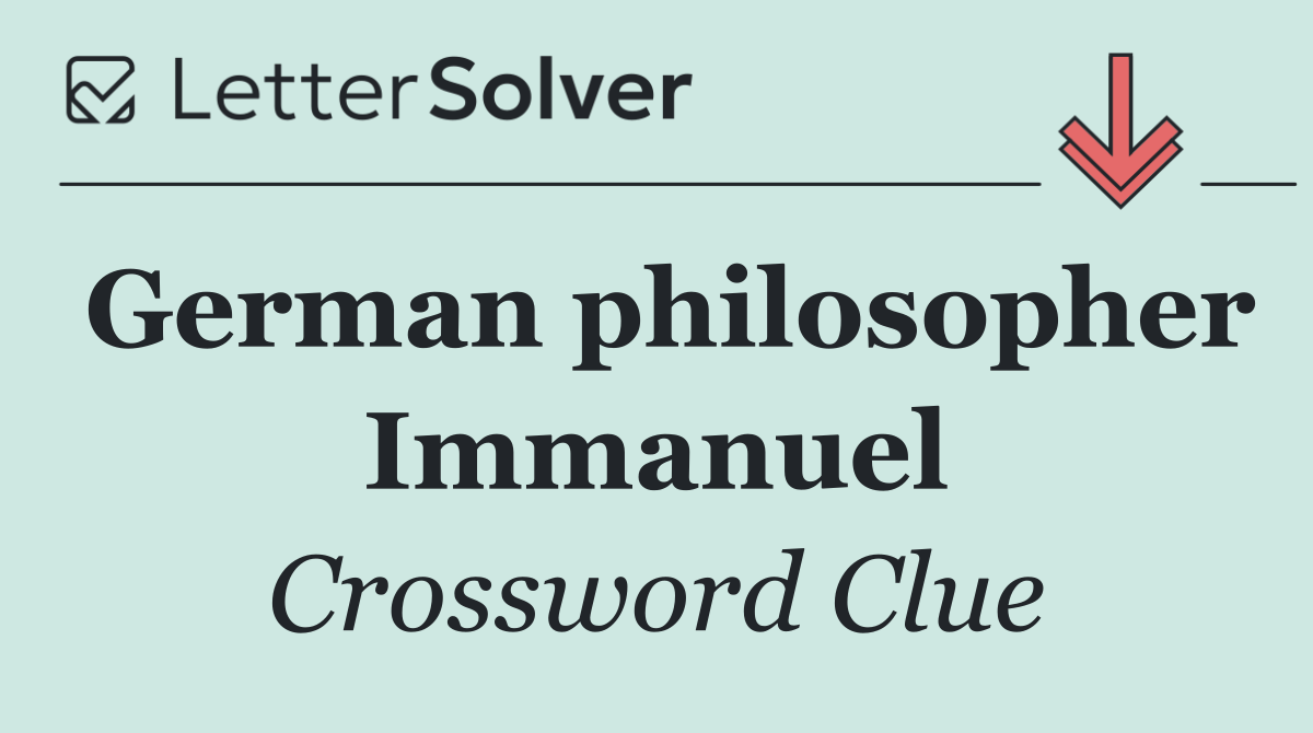 German philosopher Immanuel