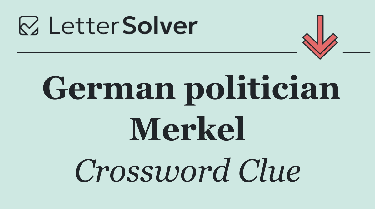 German politician Merkel