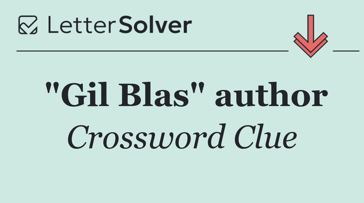 "Gil Blas" author