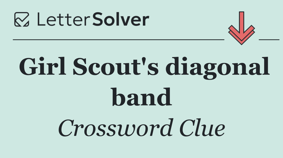 Girl Scout's diagonal band