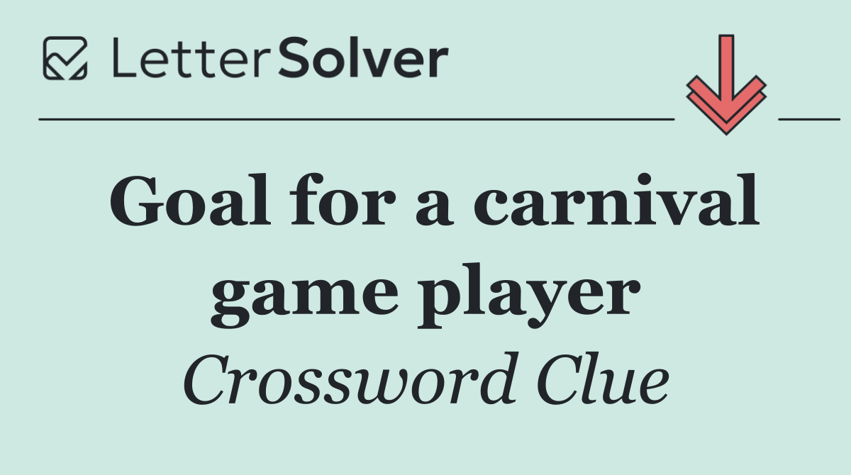 Goal for a carnival game player
