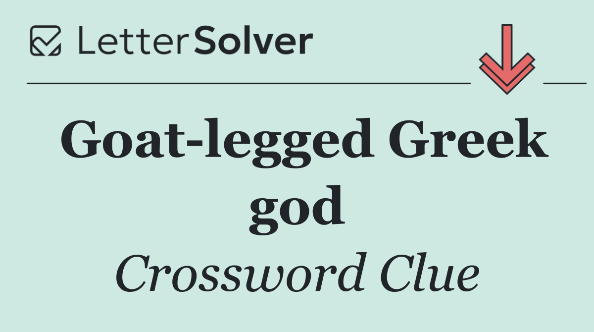 Goat legged Greek god